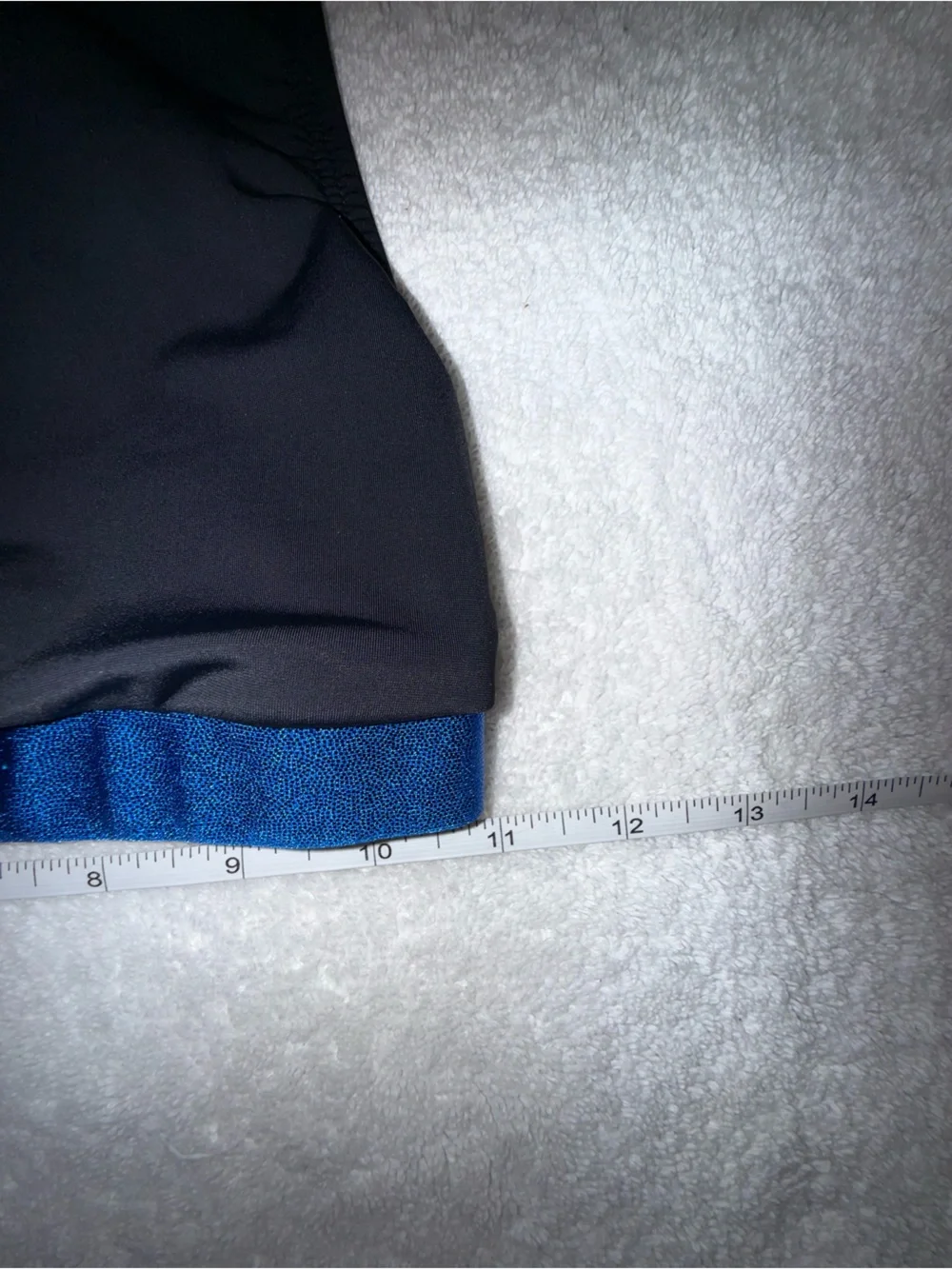 Double Platinum Dancewear Black‎ Top with Shimmering Blue Trim Size CXL (10/12)